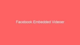 Facebook Embedded Videoer