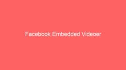 Facebook Embedded Videoer